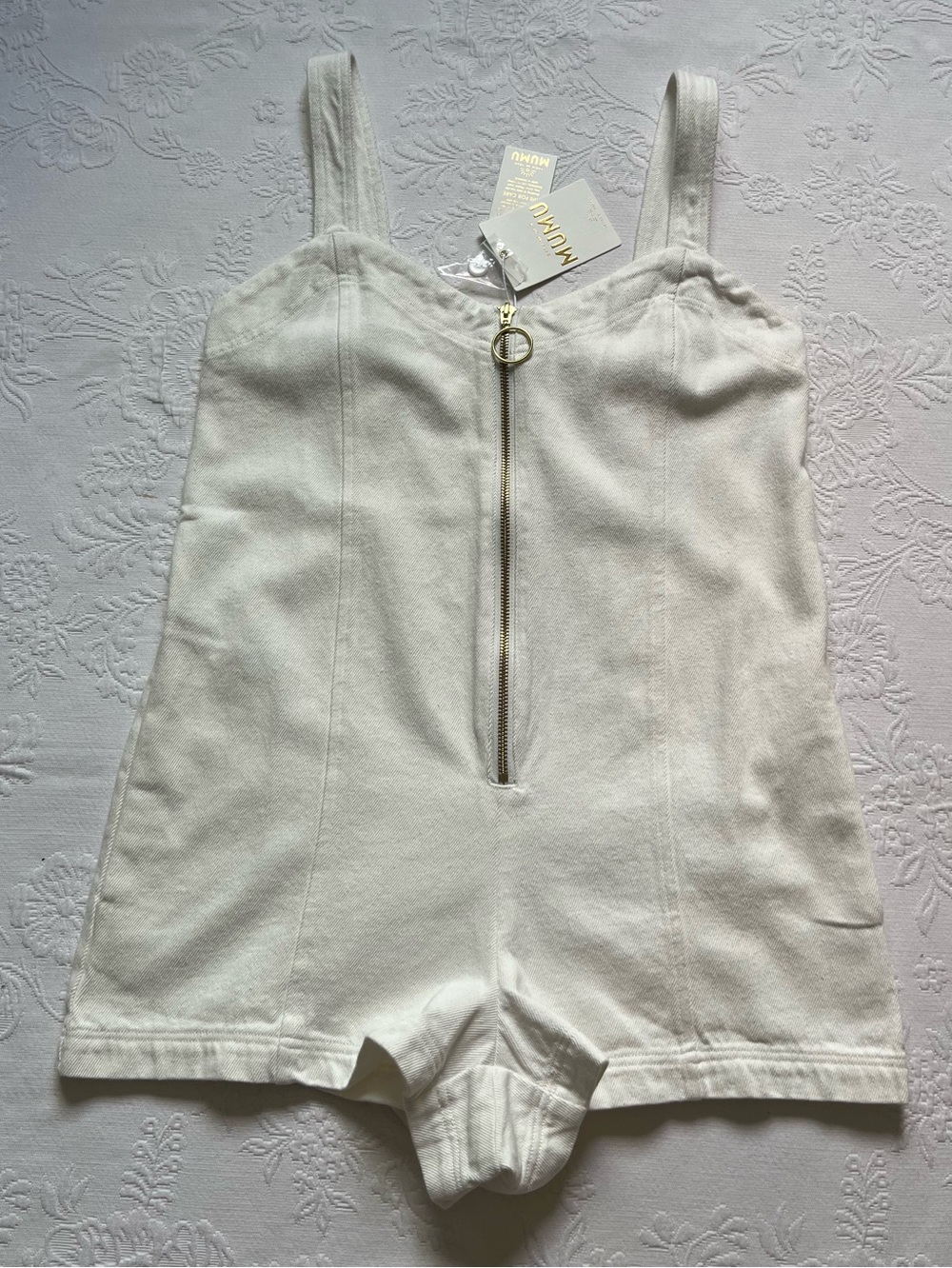 NWT Show Me Your Mumu SMALL Mission Romper in Sea Salt